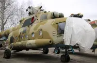 Ваенны верталёт, які прадаюць у Мінску
