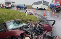 ДТЗ з аўтобусам пад Вілейкай
