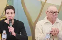 Мария Колесникова и Александр Федута после освобождения в декабре 2025
