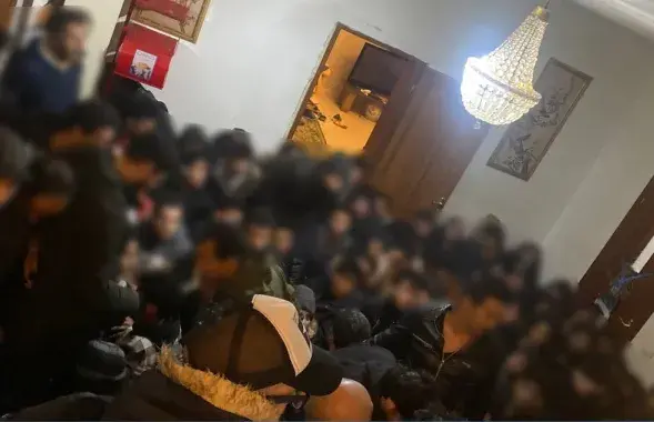 Катэдж з мігрантамі пад Мінскам / t.me/pressmvd
