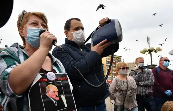 Павел Северинец 7 июня возле Комаровки в Минске / Еврорадио​