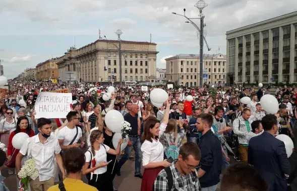 Акцыя пратэсту ў Мінску / Еўрарадыё