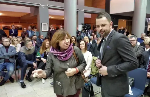Svetlana Alexievich at a 'Intellectual Club' session in Minsk / Zmicier&nbsp;Lukashuk, Euroradio
