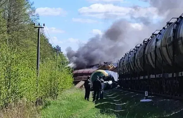 Выбух на чыгунцы ў Бранскай вобласці / t.me/astrapress/
