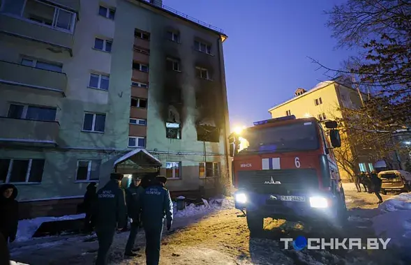 Дом на бульваре Шевченко в Минске, где произошёл взрыв / tochka.by
