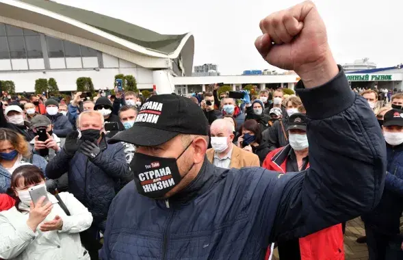 Сергей Тихановский на митинге в Минске / Еврорадио​