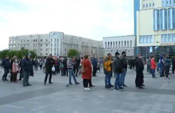 Очередь в Могилёве / Скриншот с видео​