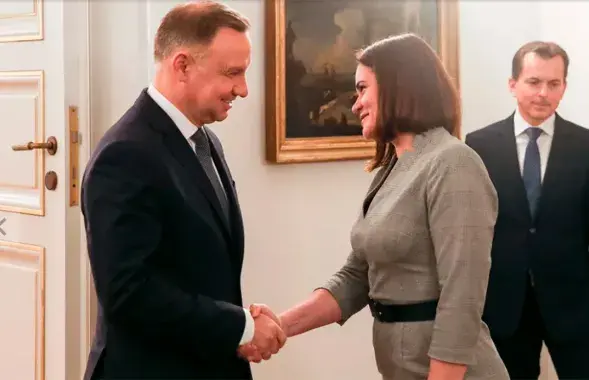Анджэй Дуда і Святлана Ціханоўская / prezydent.pl
