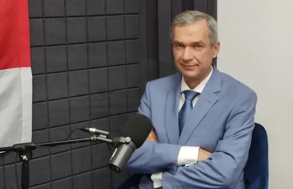 Павел Латушко в студии Еврорадио / фото Марии Ваитович