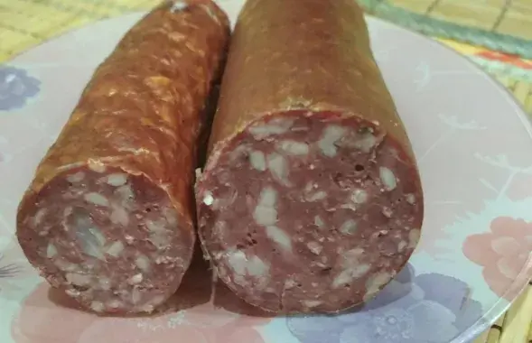 "Сервелат трофейный" с добавлением мяса дичи из Ганцевичского лесхоза / ganc-chas.by
