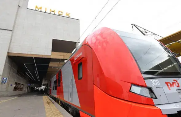 Акрамя пасажырскіх цягнікоў па маршруце Мінск-Масква ходзіць хуткасная "Ластаўка" / БЕЛТА​