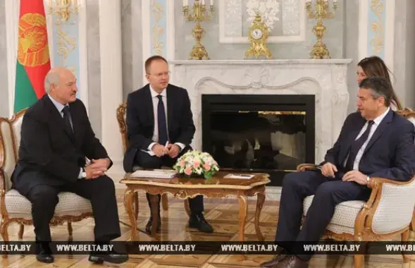 Belarus President Aliaksandr Lukashenka and German Foreign Minister Sigmar Gabriel in Minsk. Photo: BELTA