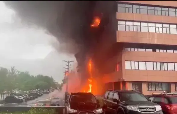 Пожар в Москве / соцсети
