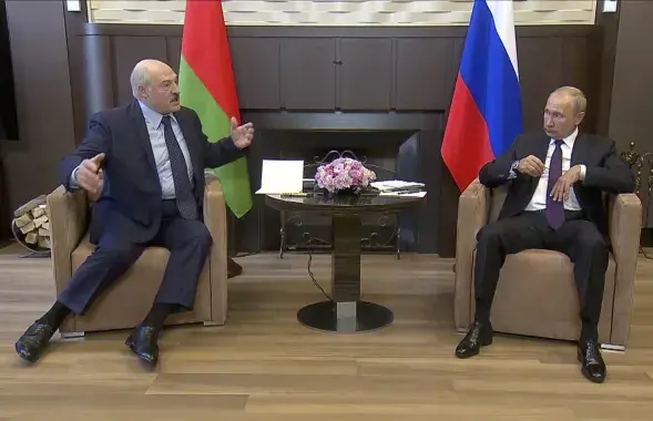 Аляксандр Лукашэнка і Уладзімір Пуцін / прэс-служба Крамля