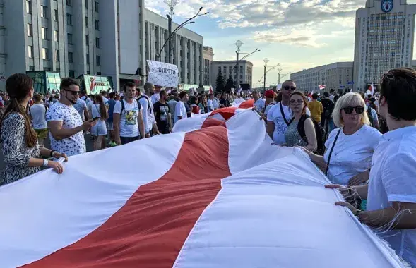 Мітынг у Мінску 16 жніўня / Еўрарадыё