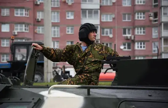 На рэпетыцыі вайсковага парада ў Мінску / Еўрарадыё