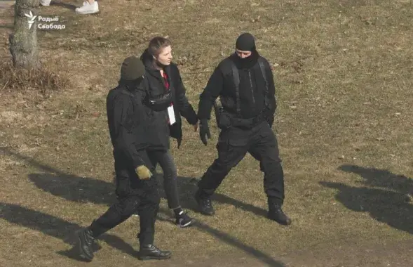 Затрыманне ў раёне плошчы Бангалор 27 сакавіка 2021 года / "Радыё Свабода"