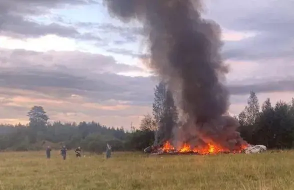 На месцы падзення самалёта Прыгожына / t.me/theothertver