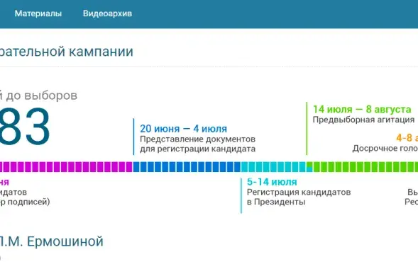 Так выглядит сайт vybary2020.by