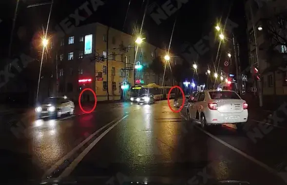 Скрыншот з відэа пагоні