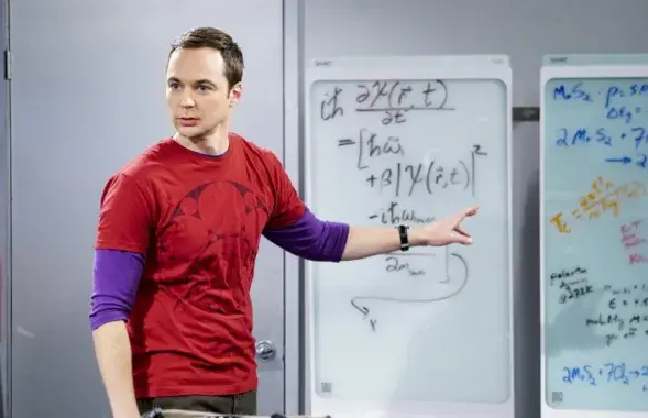 Шэлдан Купер выкладае, не задумваючыся пра грошы. Кадр з серыяла &quot;Big Bang Theory&quot;.