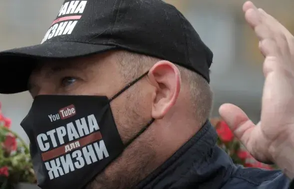 Сяргей Ціханоўскі на мітынгу ў 2020 годзе
