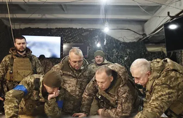 Командующий Сухопутных войск ВСУ Александр Сырский посетил Бахмут и Соледар / Telegram&nbsp;
