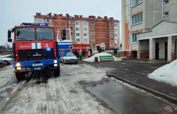 У момант пажару дзяўчынка была дома адна /&nbsp;vitebsk.mchs.gov.by
