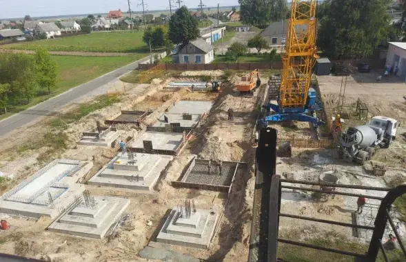 Стройка фармацевтического завода в Ганцевичах