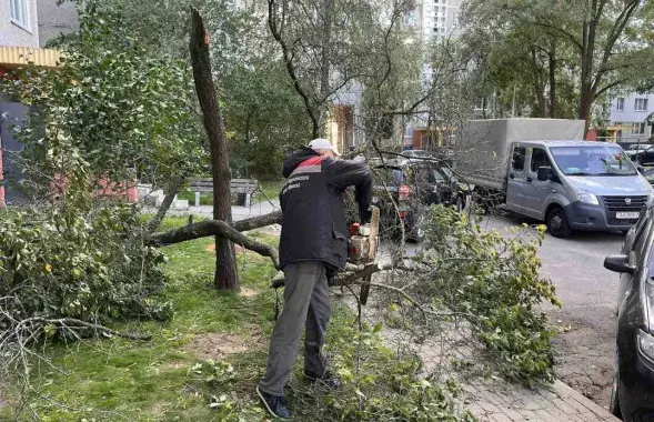 Ліквідацыя наступстваў стыхіі ў Мінску