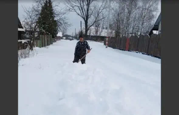 Вёска Гарадзішча ў пачатку снежня