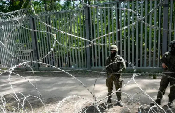 Польские военнослужащие на границе с Беларусью&nbsp;
