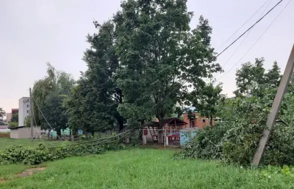 Наступствы ўрагану ў Калінкавічах
