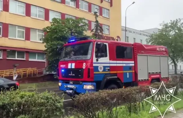 Пажар у Мінску
