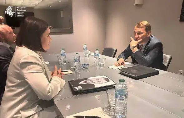 Светлана Тихановская и Радослав Сикорский

