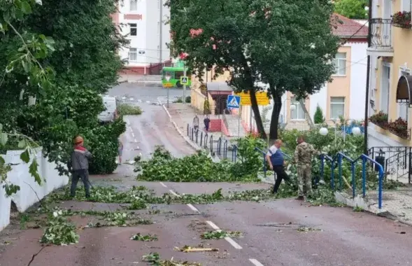 Последствия непогоды в Мозыре 
