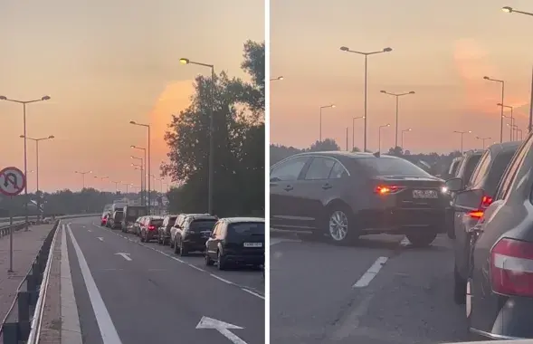 Чарга на памежным пераходзе "Брэст"
