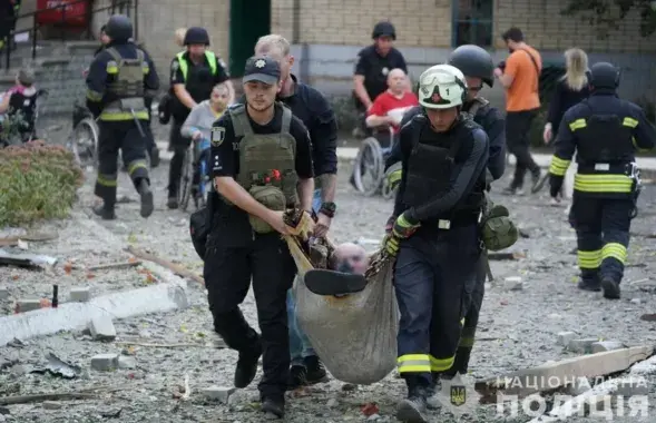 Эвакуация постояльцев пансионата в Сумах
