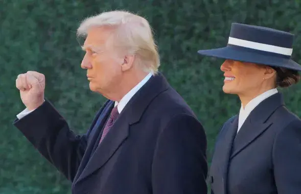 Дональд Трамп з жонкай Меланіяй
