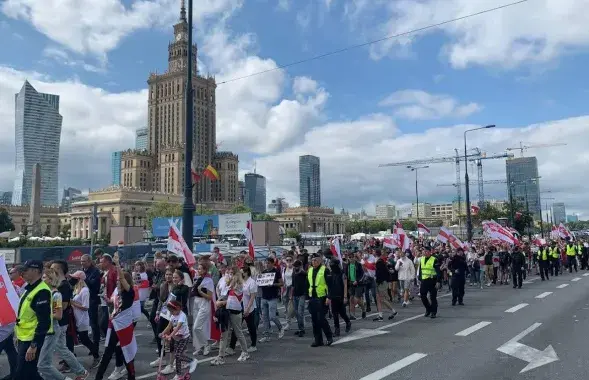 Марш беларусаў Варшавы, верасень 2021 года
