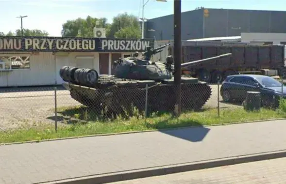 Танк Т-55, які стаяў у Прушкаве
