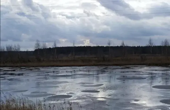 Действующий иловый отстойник под Минском

