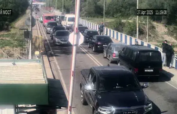 Чарга на выезд з Беларусі
