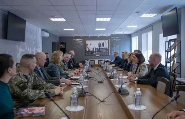 Святлану Ціханоўскую прымалі ў літоўскай Ваеннай акадэміі
