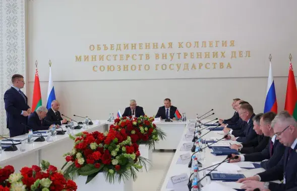 Пасяджэнне беларускіх і расійскіх кіраўнікоў МУС
