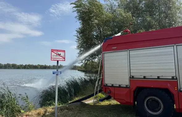 Аэрацыя возера Вычулкі ў Брэсце
