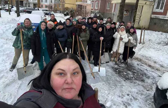 Уборка снега ў Мінску
