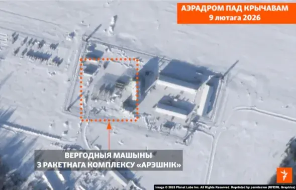 Спутниковый снимок базы под Кричевом
