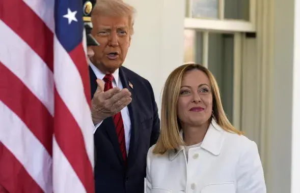 Дональд Трамп и Джорджа Мелони
