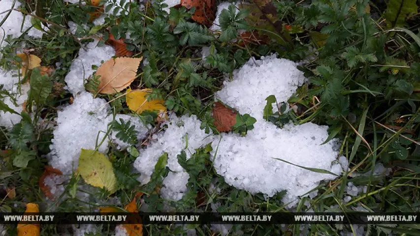 У Віцебску і Мінску прайшоў снежны град (фота, відэа)